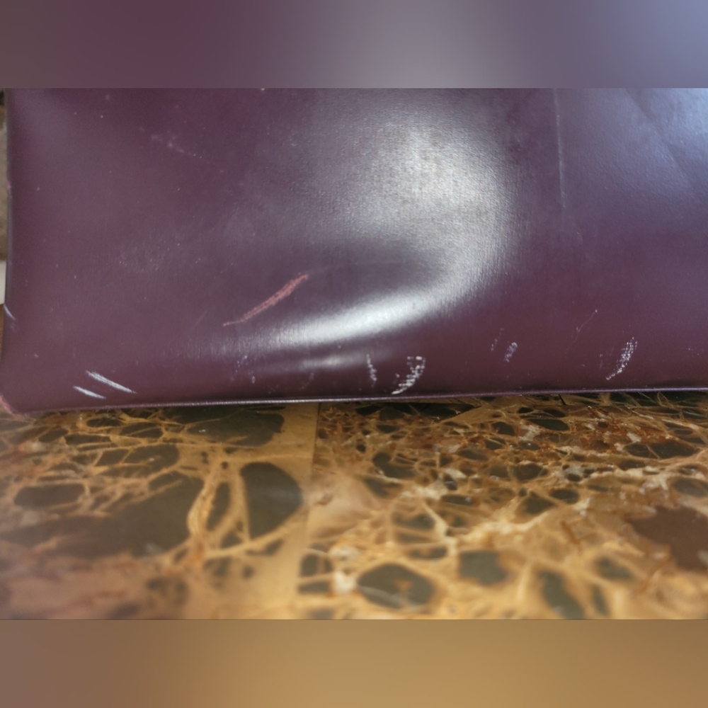 GUCCI Elegant Purple Leather Tote Bag Rehab - Picture 7 of 10